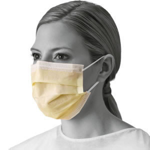 Islolation Mask Basic Isolation Mask With Ear Loops, Yellow 300 Each / Case_1